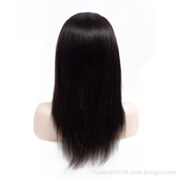 Fast Delivery Top Selling Factory 100% Cuticle Aligned Human Hair 360 Frontal Lace Wig Brazilian Hair Swiss Lace Straight Wave